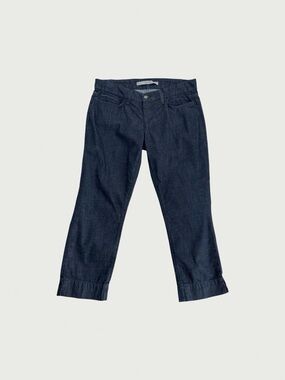 Dark Wash Chambray Capris